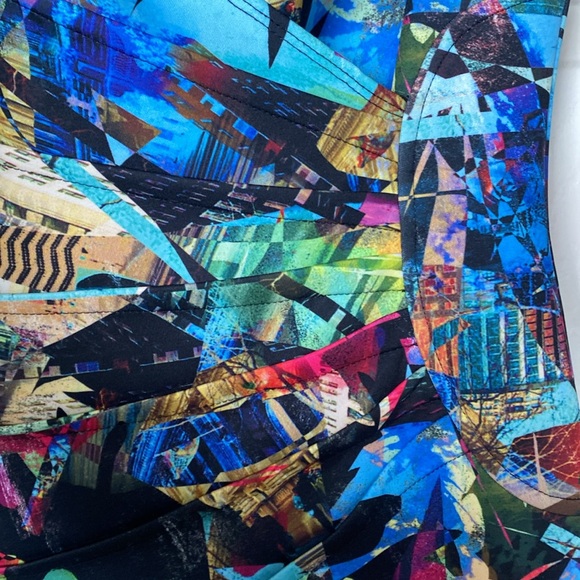 Joseph Ribkoff print v-neck dress - Picture 2 of 5